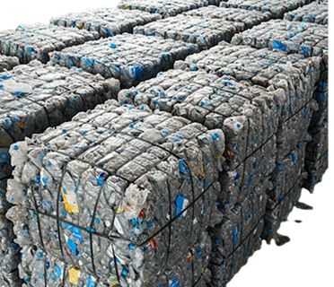 Baled plastic bottles
